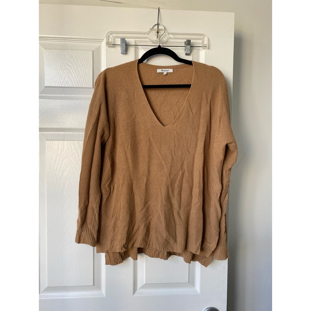 Madewell // Relaxed V Neck Ribbed Knit Sweater